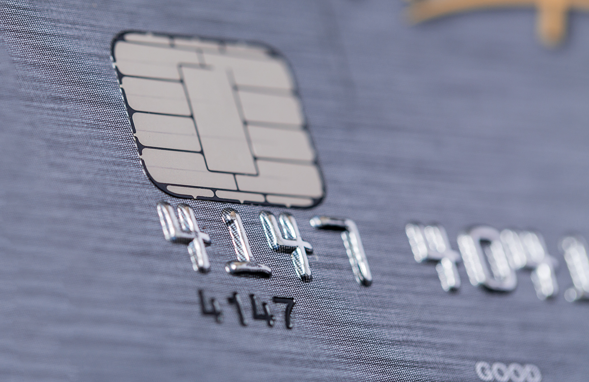 Image of microchip on credit card